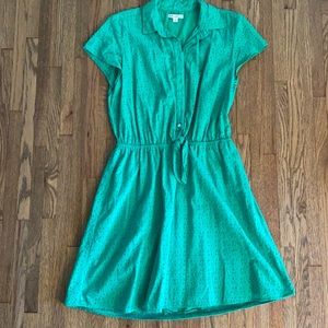 J. Crew Mercantile kelly green eyelet dress